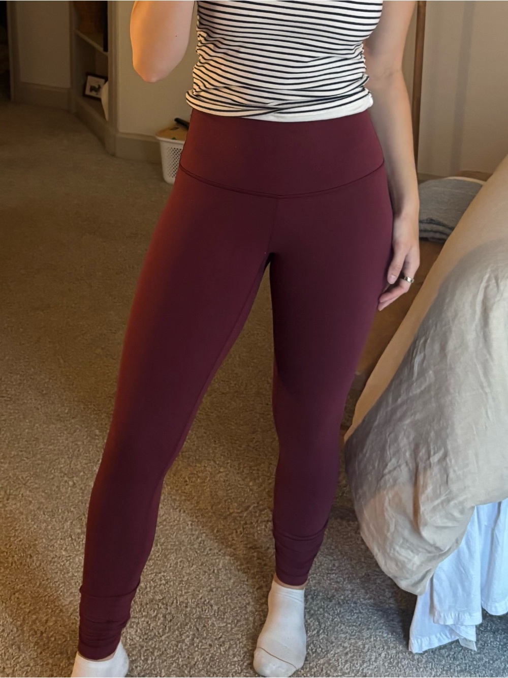 lululemon athletica High-Rise Burgundy Leggings - Picture 2 of 2